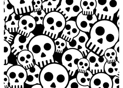 Dødningehoveder sort/ hvid (PT-87)